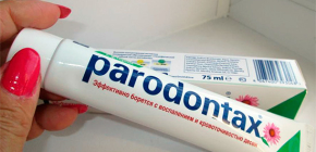 Vlastnosti zubnej pasty Paradontax a recenzie na jej použitie