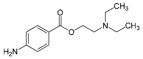 Novokain (prokain): chemický vzorec