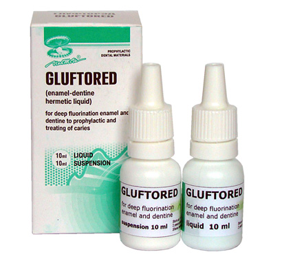 Gluftored for filling enamel and dentin injuries