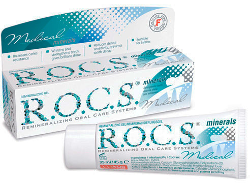 Penggunaan gel remineralizing Mineral ROCS membolehkan anda secara bebas menjalankan profilaksis karies yang berkesan di rumah.