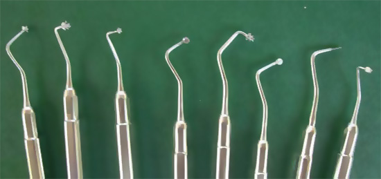 Instrumenten voor atramvatische restauratieve behandeling van cariës (ART-techniek)