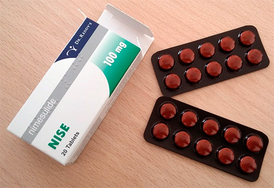 Píldoras Nise (Nise): se usan con bastante frecuencia para varios tipos de dolor.