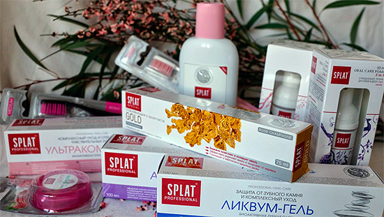Mūsdienās produktus Splat pārstāv ne tikai zobu pastas, bet arī citi mutes dobuma higiēnas līdzekļi.