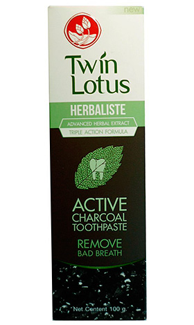 Thai Toothpaste Twin Lotus Active Charcoal Toothpaste