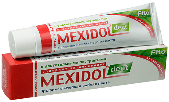 Mexidol Dent Fito papildus pamata komponentiem satur arī augu ekstraktus.