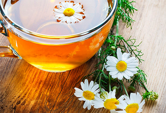 But a decoction of chamomile when used in the form of oral baths can be very useful ...