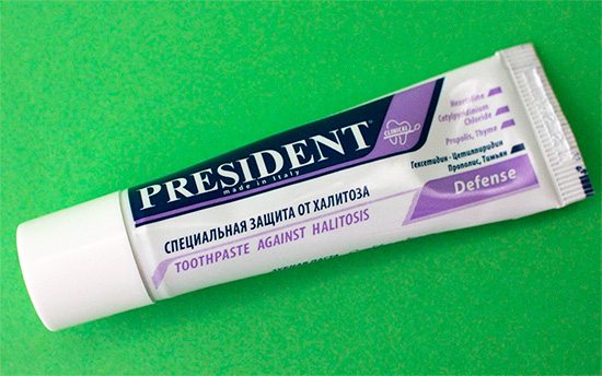 Zubná pasta na odstránenie zlého dychu - prezidentská obrana