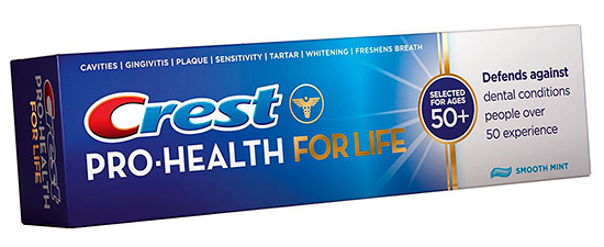 Toothpaste Cross for the elderly (over 50).