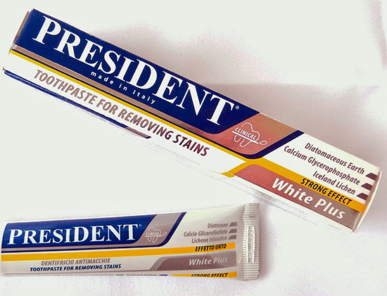 Pasta de dientes blanqueadora President White Plus