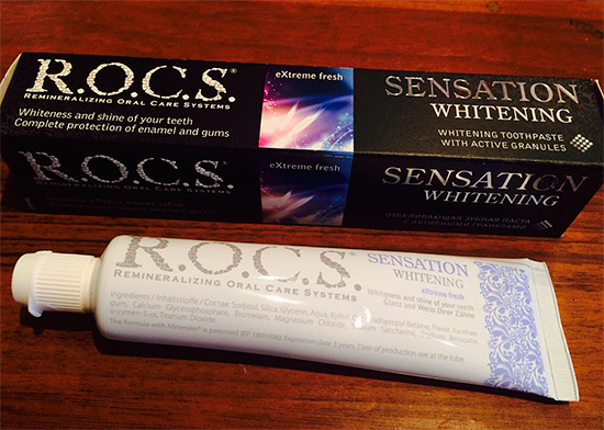 R.O.C.S. tandpasta bleken Sensationeel bleken.