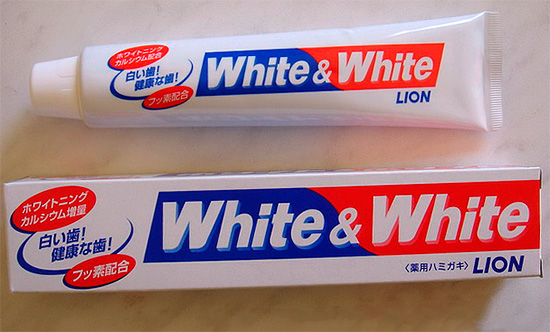 Представяме Ви избелване на лъвска японска паста за зъби White & White ...