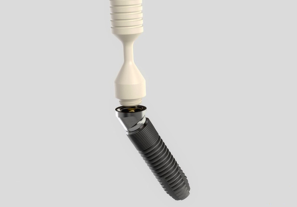 In the upper part, the implant has a micro thread.
